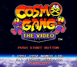 Cosmo Gang - The Video Title Screen